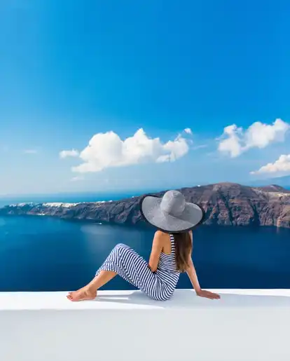 A woman enjoying customized holiday packages
