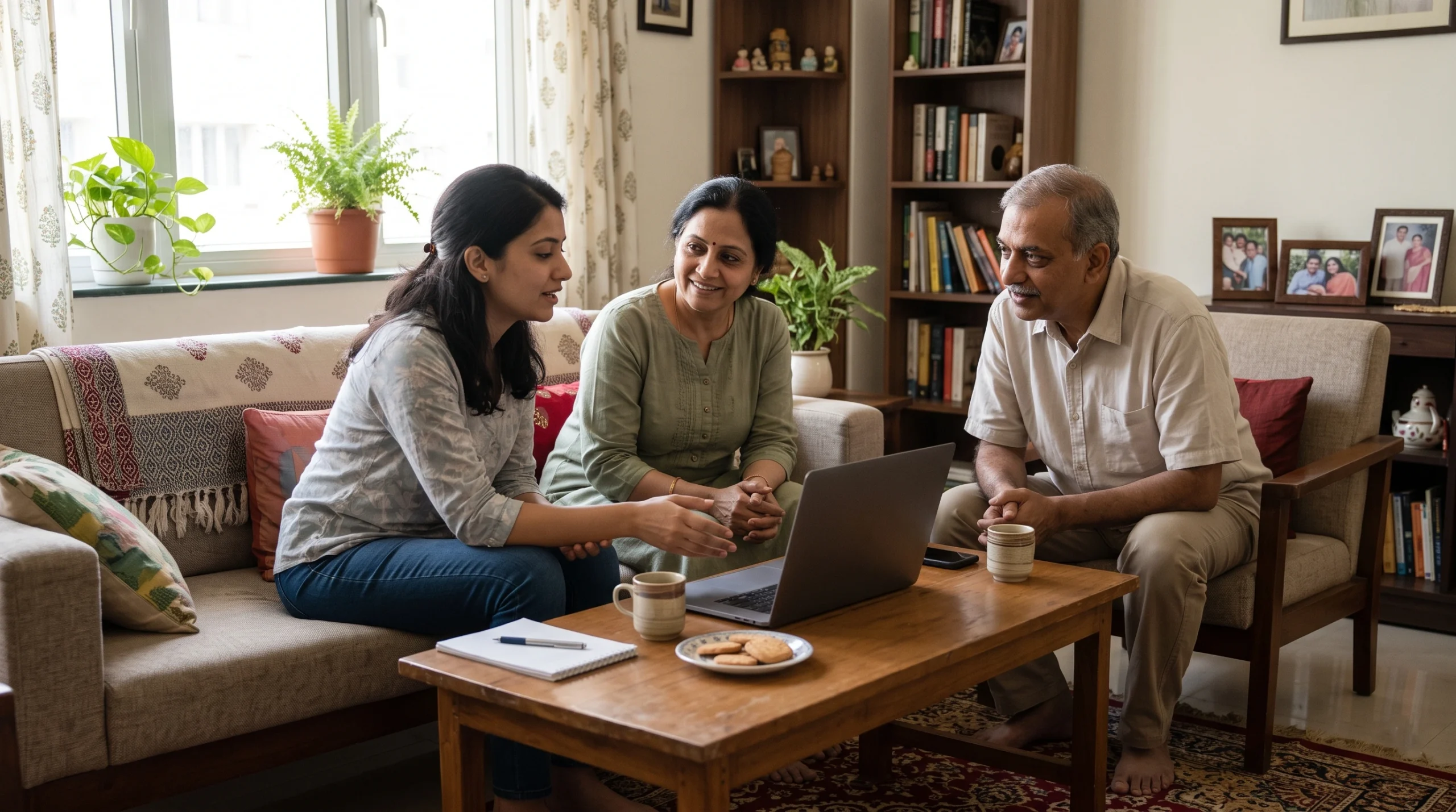 family discussing Travel insurance for international travel