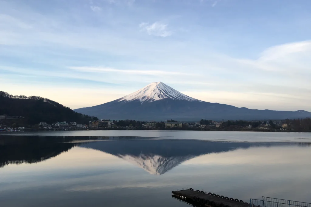 Best Time to Visit Japan from India: Cherry Blossom, Autumn and Snow 5 Mount Fuji and Lake Kawaguchi shortly after sunrise
