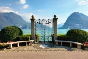Lakeside park in Lugano